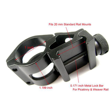 NcStar MFL1 1" Off Set Mount for Flashlight / rifle weaver rail
